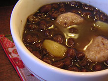 栗と玄米餅のおしるこ